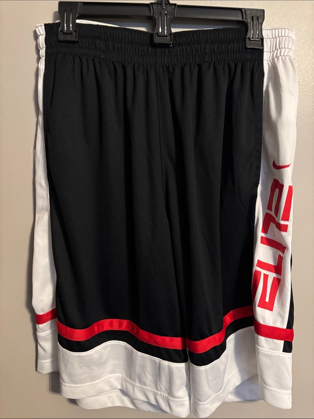Nike Men’s Black, White & Red Elite Athletic Shorts